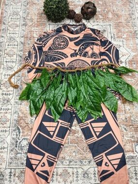 Unbranded Women’s Black & Peach Printed Jumpsuit